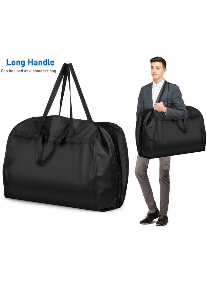 MISSLO MISSLO 43" Heavy Duty Garment Bags for Travel 6" Gusseted Suit Bags for Closet Storage 4 Handles Hanging Clothes Bag with Pocket Mens Suit Cover for Shirts, Coats, Dresses  - Image 3