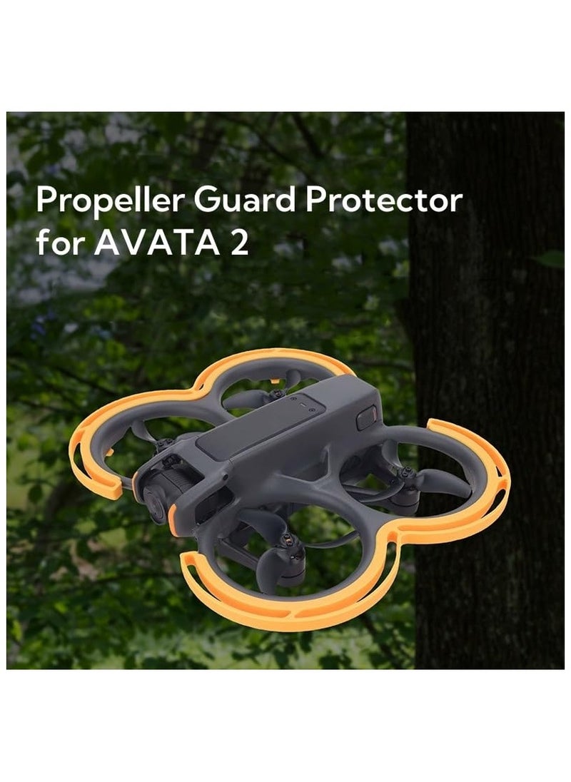SYOSI حماية المروحة حامي لجهاز DJI Avata 2، وزن خفيف للغاية ومضاد للاصطدام، حلقة واقية مضادة للاصطدام لحماية المروحة أثناء الإقلاع والهبوط (أصفر)  - Image 2