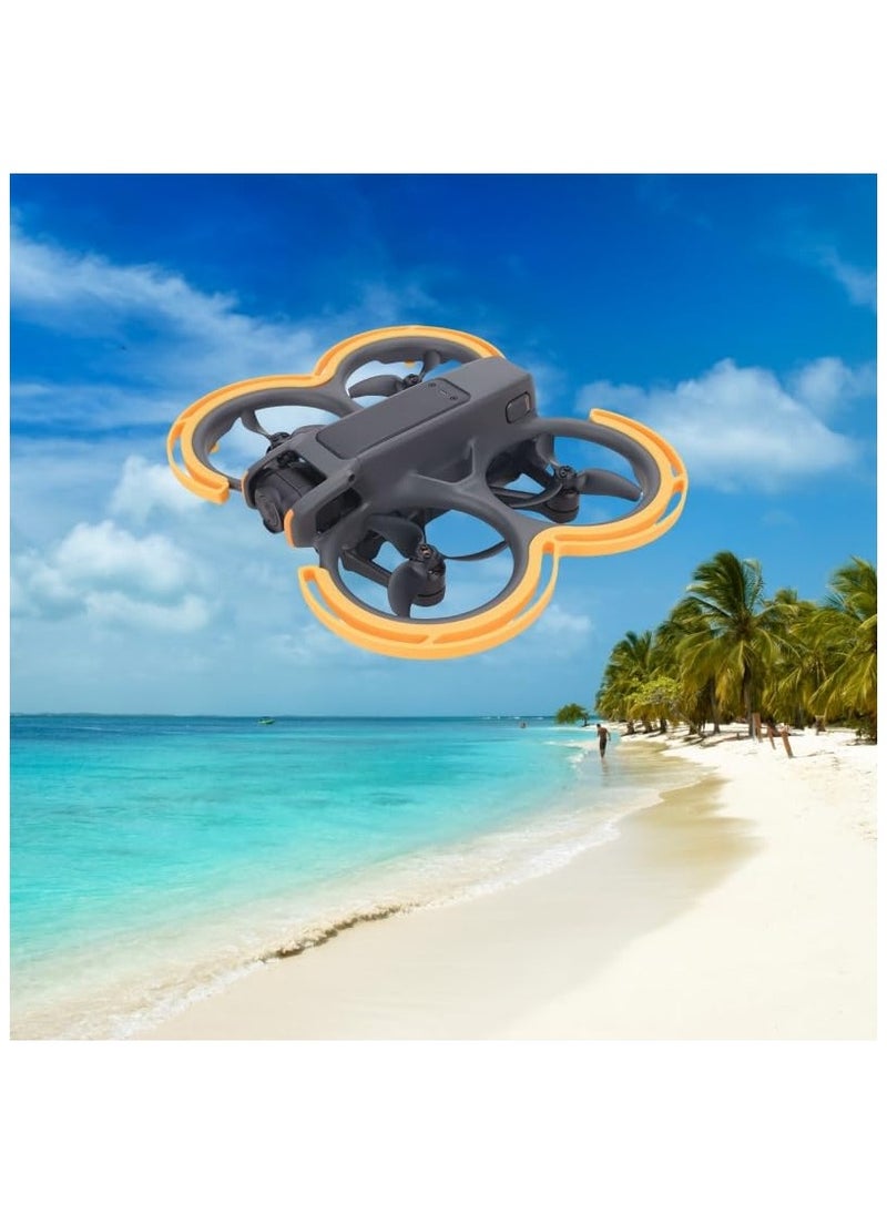 SYOSI حماية المروحة حامي لجهاز DJI Avata 2، وزن خفيف للغاية ومضاد للاصطدام، حلقة واقية مضادة للاصطدام لحماية المروحة أثناء الإقلاع والهبوط (أصفر)  - Image 4