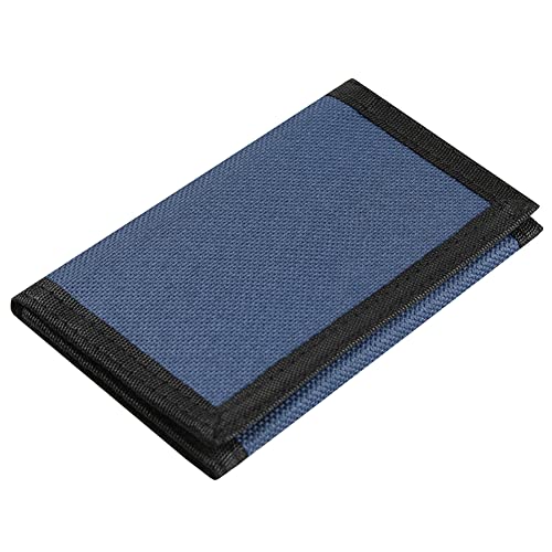 Lamiza Kids Wallet for Boys Girls Teens Trifold, Canvas Toddler Wallet for Boys, Cute Zipper Wallets Youth with Coin Pocket and Card Holders, Novelty Wallets for Childrens Birthday Gifts (Navy blue) - Image 1