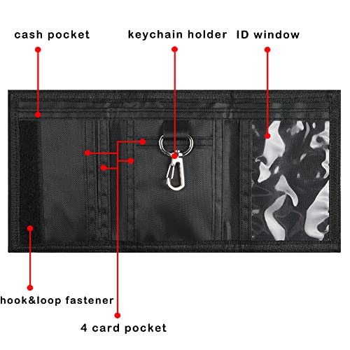 Lamiza Kids Wallet for Boys Girls Teens Trifold, Canvas Toddler Wallet for Boys, Cute Zipper Wallets Youth with Coin Pocket and Card Holders, Novelty Wallets for Childrens Birthday Gifts (Navy blue) - Image 5