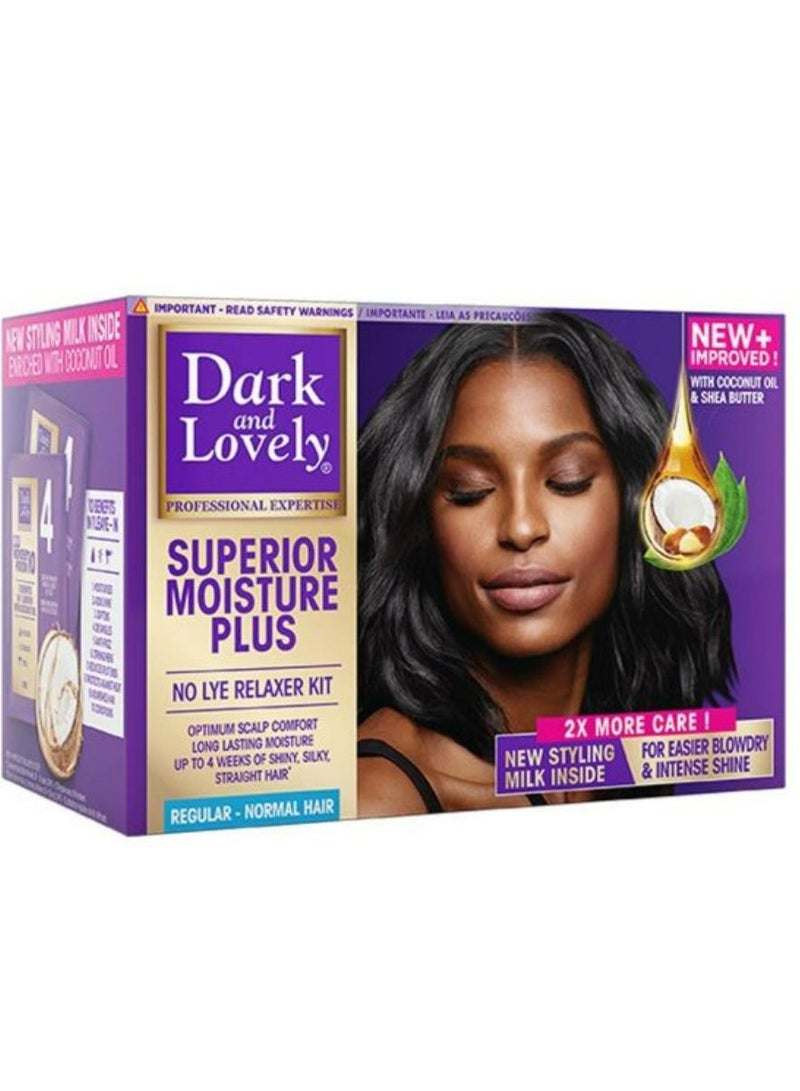 Dark & Lovely Superior Moisture Plus No Lye Relaxer Kit Regular