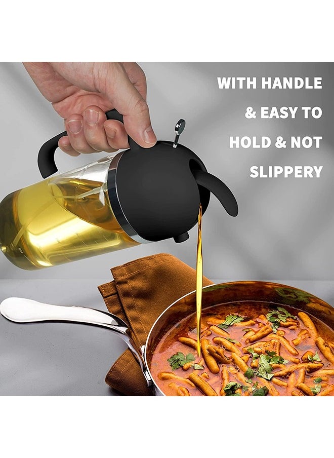 Arabest 2 in 1 Olive Oil Sprayer for Cooking, 550ml Double-Use Glass Bottle Automatic Dispenser, Oil and Vinegar Dispenser, For Kitchen, Air Fryer, Salad, Baking, Grilling, Frying (Black)  - Image 5