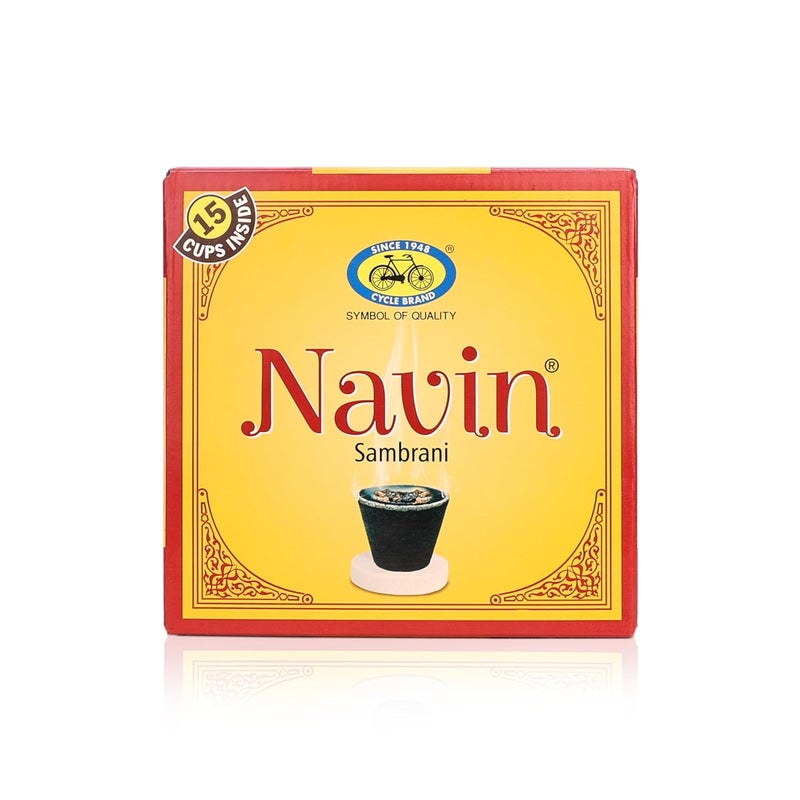 Cycle Pure Navin Sambrani Dhoop Cups for Pooja 45 pcs Havan Cups for Pooja Home Festivals Natural GuggalLoban Dhoop Original Dhoop Cones Pack of 3 15 CupsPack 1 Burner PlatePack - Image 3