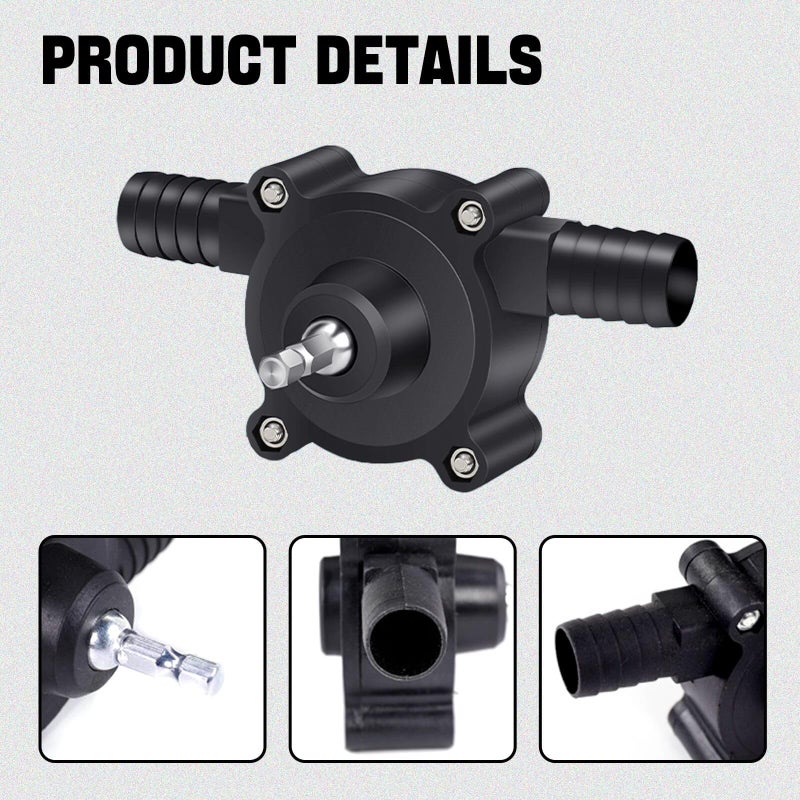 SUPAOSPG Hand Pump Water Drill Water Pump - Electric Drill Pump for Water Gasoline Oil Diesels Fluid Water Transfer Pump Mini Hand electric drill pump Pumping drill pump oil drill pump for water - Image 2