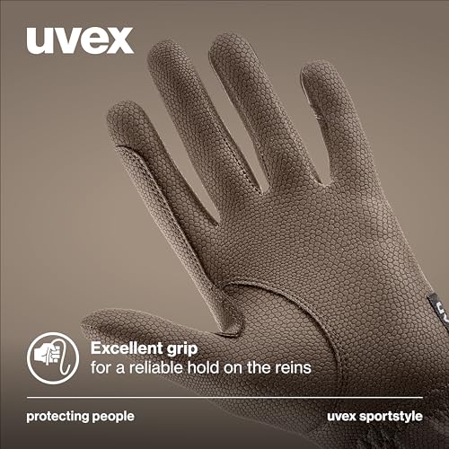 uvex Sportstyle Riding Gloves, Unisex, Brown - Stretchy & Durable with Touchscreen Compatibility - Image 4
