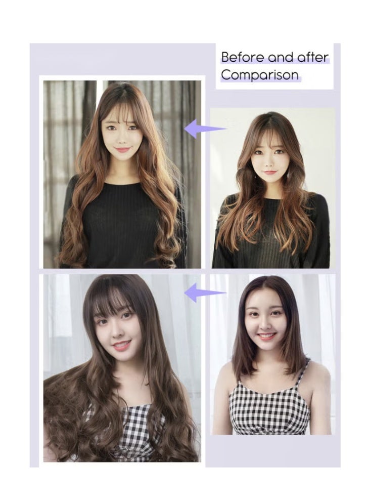 تمديدات الشعر البني الداكن ، تمديدات الشعر المجلد قطعة واحدة مع 5 مقاطع ، قطعة شعر صناعية مقاومة للحرارة للنساء والبنات ، 50 سم (20 بوصة) - Image 2