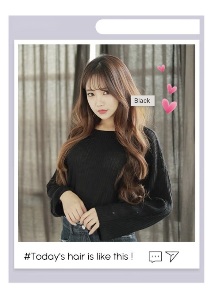 تمديدات الشعر البني الداكن ، تمديدات الشعر المجلد قطعة واحدة مع 5 مقاطع ، قطعة شعر صناعية مقاومة للحرارة للنساء والبنات ، 50 سم (20 بوصة) - Image 5