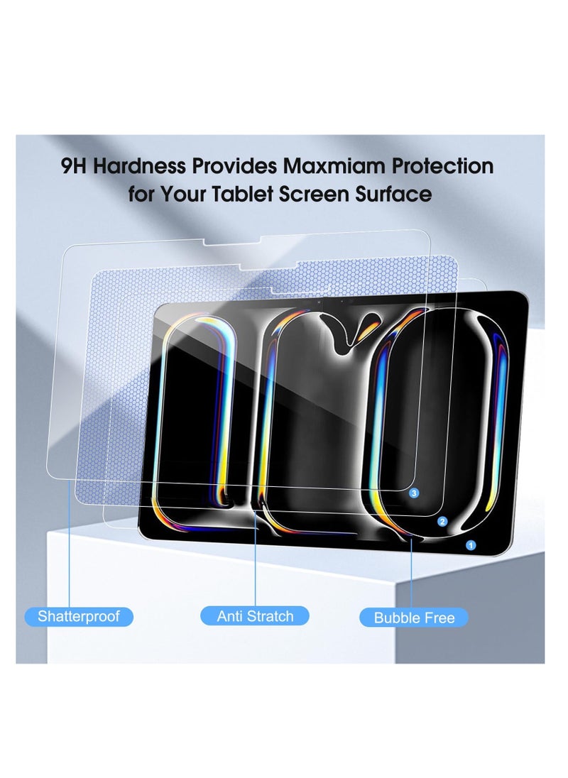 Aookay [2 Pack] Screen Protector for iPad Pro 13 inch M4 7th Generation(2024 Released), HD Clear 9H Tempered Glass Film, High Sensitivity Case Friendly  - Image 2