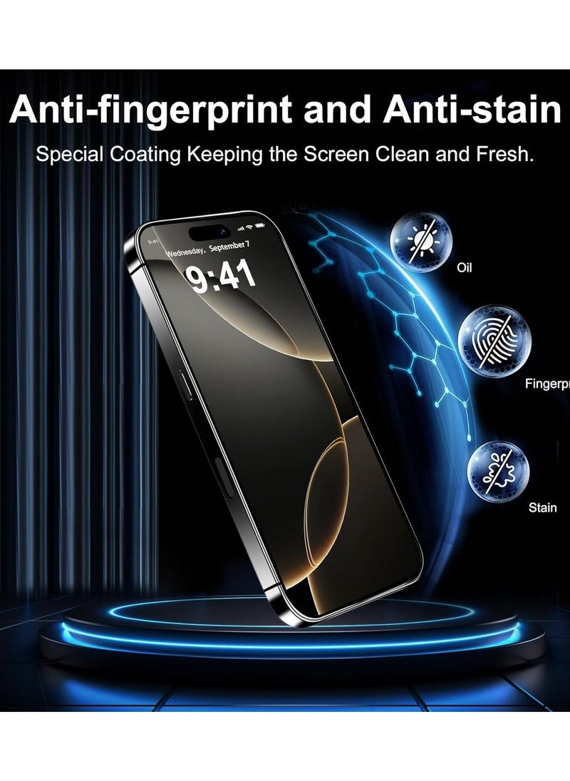 BORTONY Screen protector for iPhone 16 Plus 9D Tempered Glass Screen Protector HD Full Coverage Scratch Resistant Bubble Free Easy Installation Anti-Glare Tempered Glass for iPhone 16 Plus 6.7 inch  - Image 4