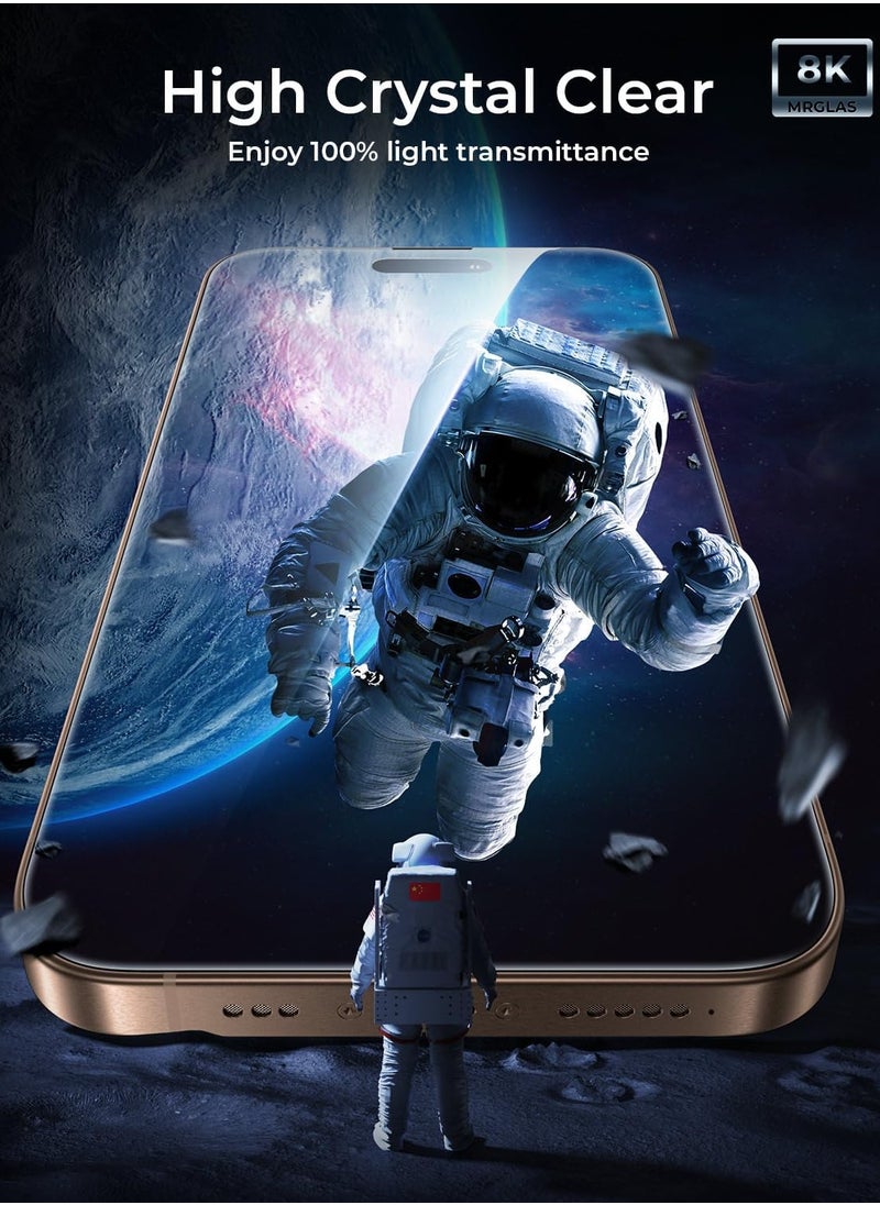 BORTONY - Screen protector for iPhone 16 Plus 9D Tempered Glass Screen Protector HD Full Coverage Scratch Resistant Bubble Free Easy Installation Anti-Glare Tempered Glass for iPhone 16 Plus 6.7 inch - Image 1