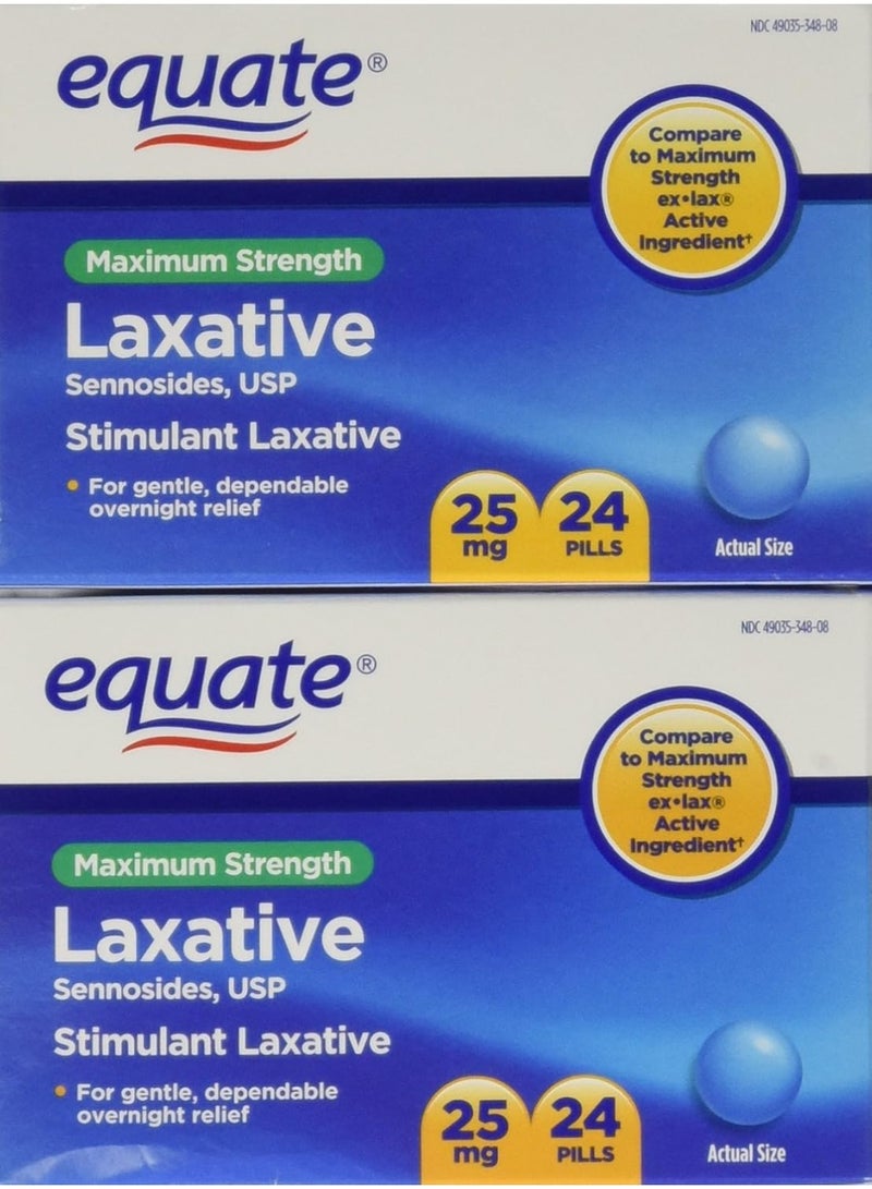 حبوب ملين إيكويت بتركيز أقصى، سينوسيدات 25 ملغ، 48 حبة