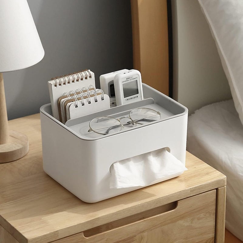 Rectangle Tissue Box Cover with Storage Caddy for Home and Office - Image 5