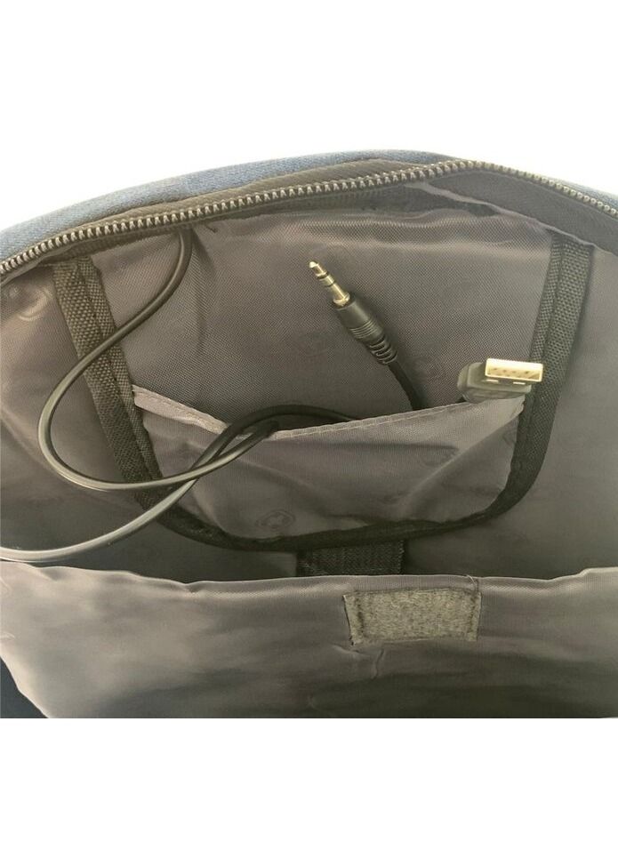 swiss gear 6618 15.6 inch laptop backpack with usb and aux output Black - Image 4