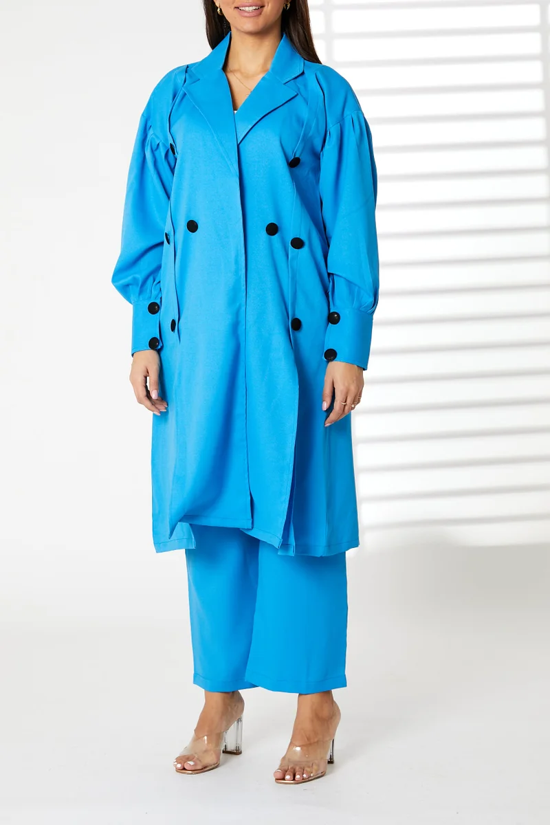 Moistreet Barbie Crepe Trench Coat Set