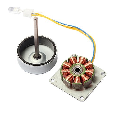 CrocSee Micro 3 Phase AC Mini Hand Brushless Motor Generator Model Science Experiment Teaching Aid Kit DIY - Image 1