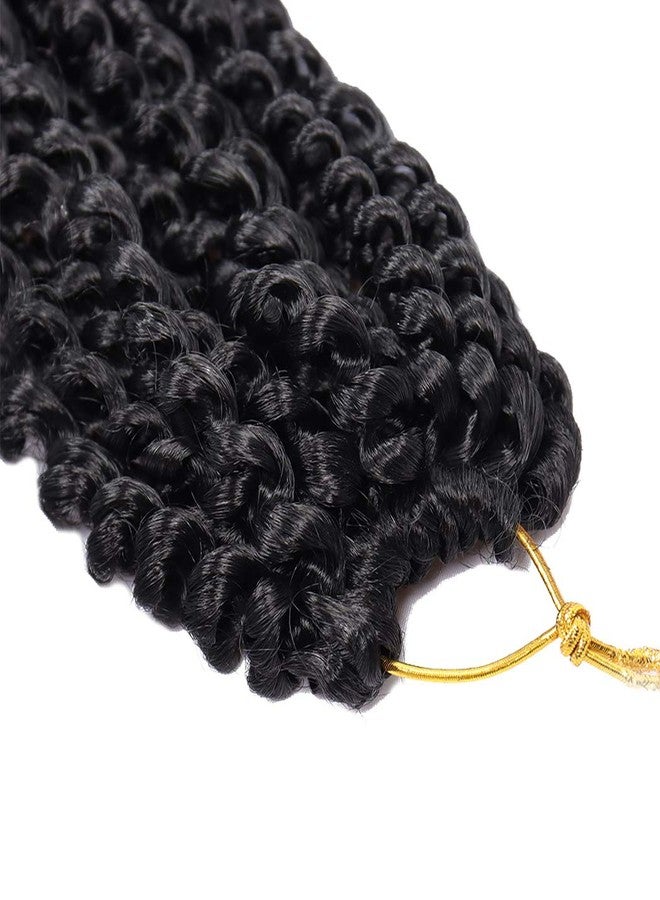 Dorsanee Black Passion Twist Hair 16 Inch 7 Packs Water Wave Crochet Hair Long Bohemian Curly Braiding Hair for Butterfly Locs, Faux Locs, Boho Style Spring Twist Crochet Braids (1#) - Image 4