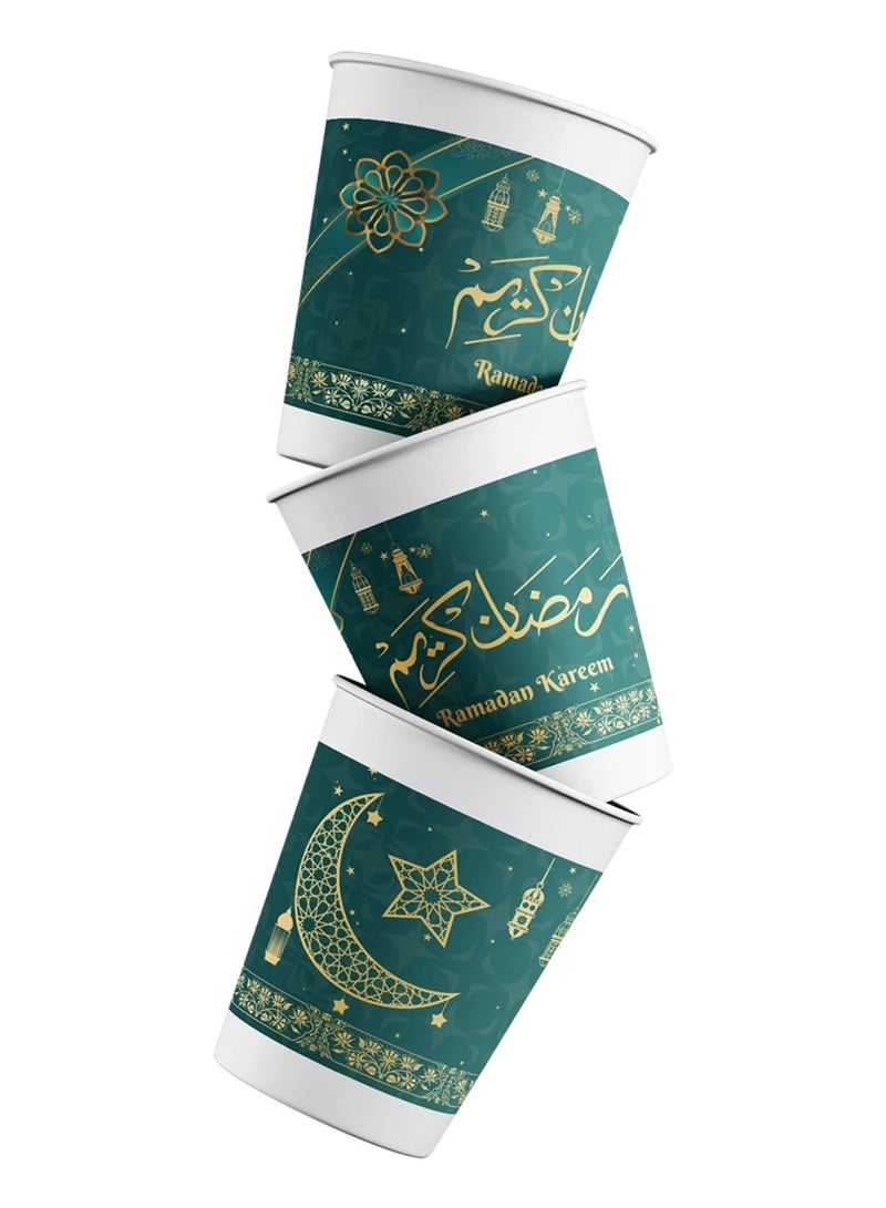 أكواب ورقية بتصميم رمضاني أنيق - 20 قطعة - Image 2