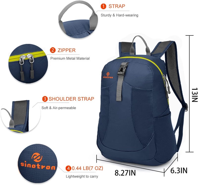 sinotron 22L Lightweight Packable Hiking Backpack, Small Hiking Backpack Day Pack for Women Men Travel Camping Vacation - Image 2