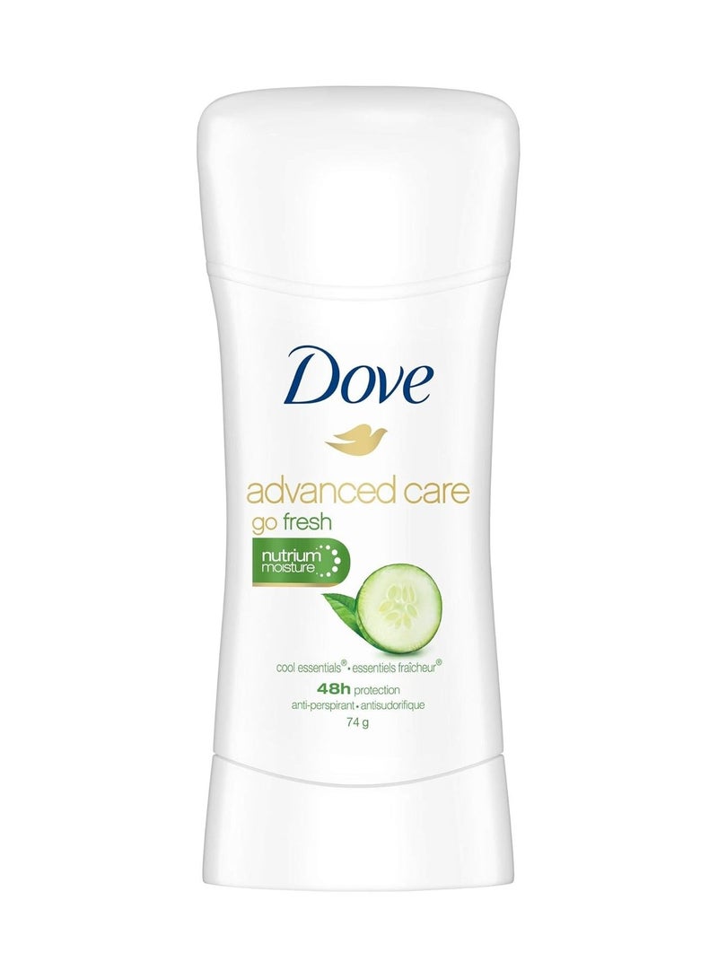 Dove Advanced Care Antiperspirant Stick for Women, Cool Essentials, for 48 Hour Protection And Soft And Comfortable Underarms, 74 g