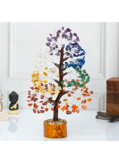 Crocon 7 Chakra Tree Of Life Crystal Tree For Positive Energy Gemstone Tree Spiritual Wisdom Seven Chakra Tree Feng Shui Handmade Decor Creativity Healing Tree Attract Good Luck Charm Gift  - Image 4