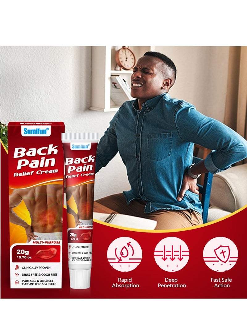 سوميفون كريم تخفيف آلام الظهر، يخفف التوتر والضغط، مثالي لإجهاد الرقبة والعمود الفقري، حل للعناية بالمفاصل في الظهر - Image 2