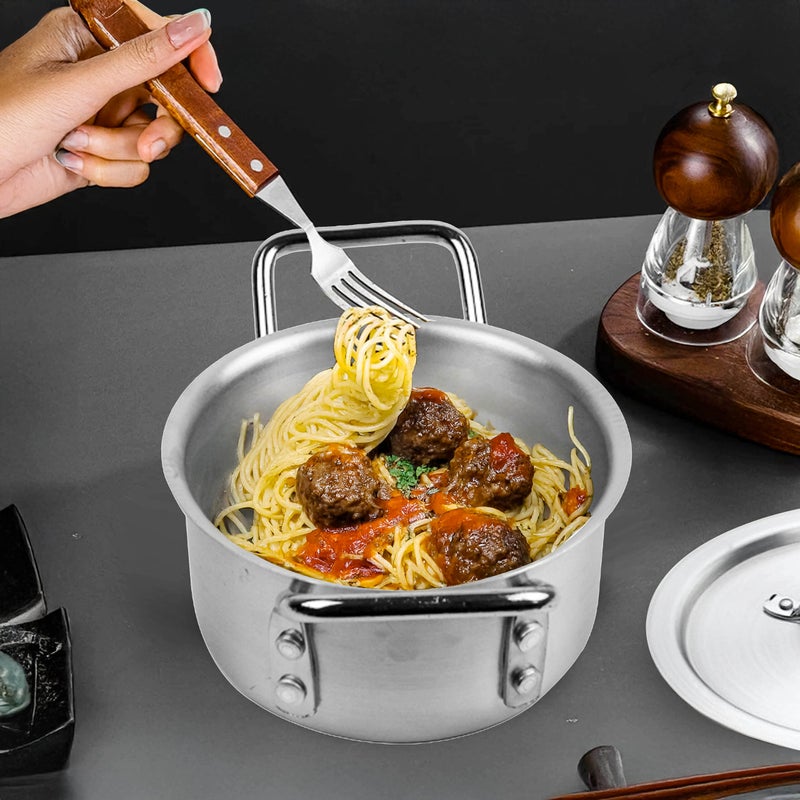 Timmy Aluminum Cookware Set - 5-Piece Non-Stick Pots with Lids, Durable & Lightweight Kitchen Essentials, Multi-Size Cooking Solution, Ideal for Daily Cooking and Catering, 5 Piece Set - Image 4