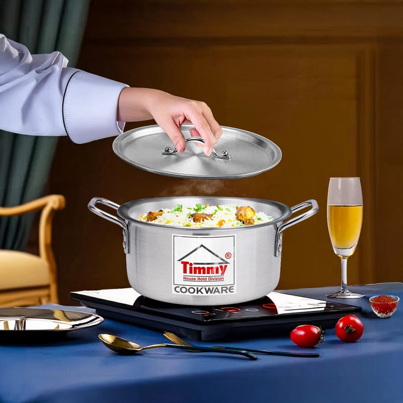 Timmy Aluminum Cookware Set - 5-Piece Non-Stick Pots with Lids, Durable & Lightweight Kitchen Essentials, Multi-Size Cooking Solution, Ideal for Daily Cooking and Catering, 5 Piece Set - Image 3