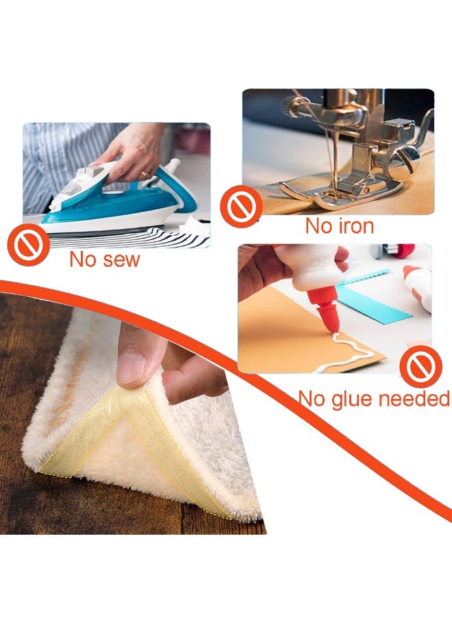 Double Sided Fabric Tape Heavy Duty for Clothes, 20mx2cm(66ftx0.79inch) Adhesive Stick Hem Tape No Sew No Iron No Residue, Perfect for Carpet Clothing Curtain Craft and DIY - Image 5