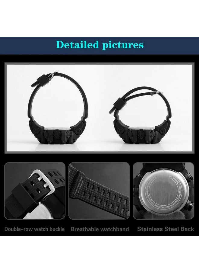Shocknshop Shocknshop Digital Rubber Sports Multi Functional Black Dial Watch for Mens Boys -315 (Blue)  - Image 3