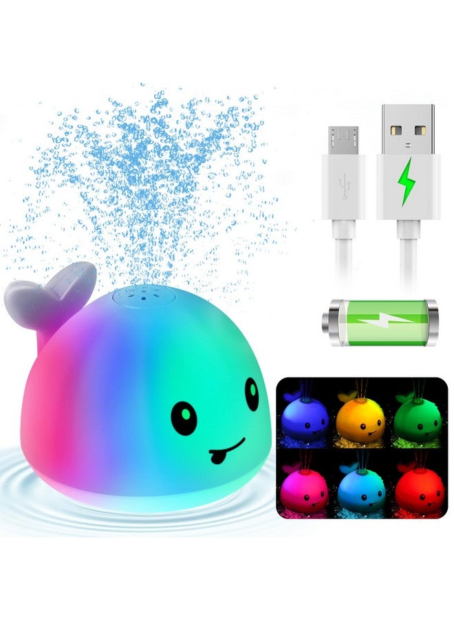 جيجيلي ألعاب حمام أطفال مطورة لعام 2024، ألعاب حمام مضيئة قابلة لإعادة الشحن للأطفال من سن 1 إلى 3 سنوات، لعبة أطفال من سن 6 إلى 12 شهرًا و12 إلى 18 شهرًا، لعبة حمام الحوت مع رشاش، ألعاب حوض استحمام نافورة للأطفال الصغار حديثي الولادة وأعياد الميلاد وهدايا للأطفال - Image 1