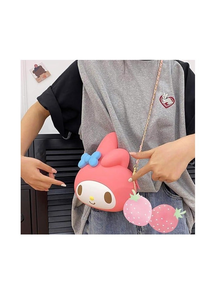 Kawaii Crossbody Shoulder Bag, Cartoon Shoulder Bag, Large Capacity Messenger Bag for Girls School Outing, Crossbody Bag for Women Girls  - Image 4