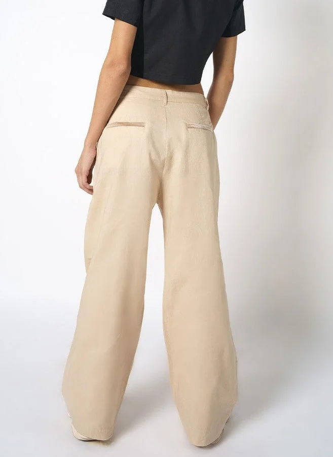 House Of Cenmar White Linen Pants
