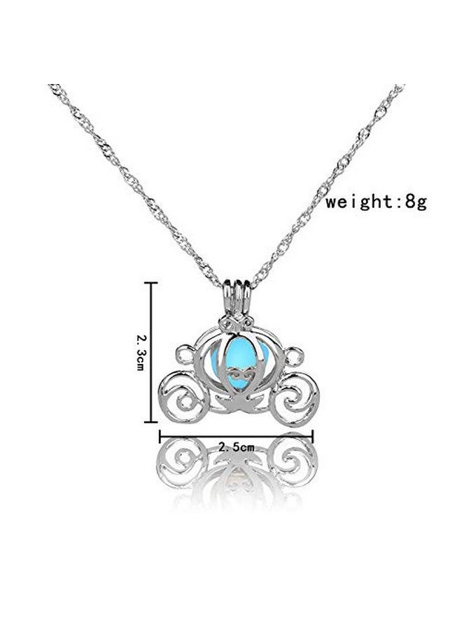 MYANAIL Luminous Hollow Pumpkin Carriage Necklaces & Pendants For Women Glowing Chain Necklace Dropshipping Gifts (Blue) - Image 4