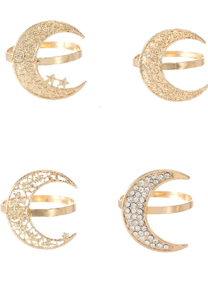 Generic Personalized napkins with Moon patterns,Party and holiday decorations, Table decorations, Eid al-Adha Decoration,4 pieces  - Image 2