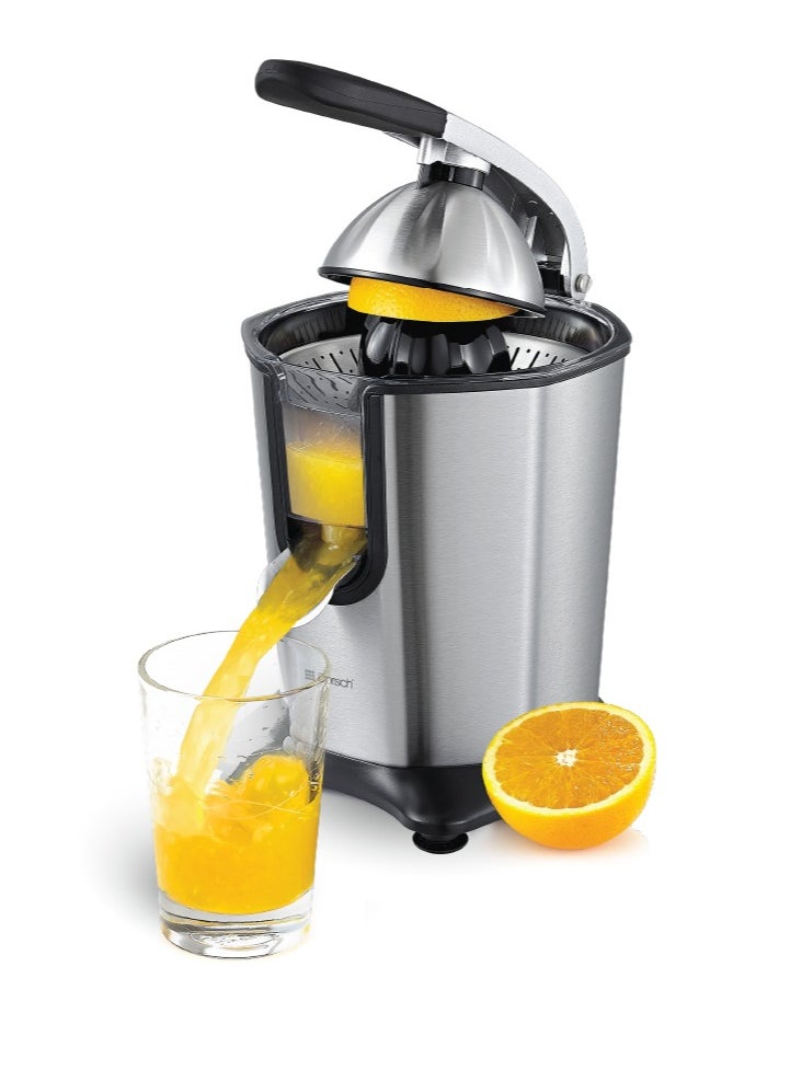 Dorsch - Danish Design Electric Citrus Juicer 160W | Stainless Steel Reamer & Filter | Auto-Reversing Function for Maximum Juice Extraction | Adjustable Pulp Control | 0.7L BPA-Free Tank, Compact & Easy to Clean | Orange, Lemon & Lime Juicer - Image 1