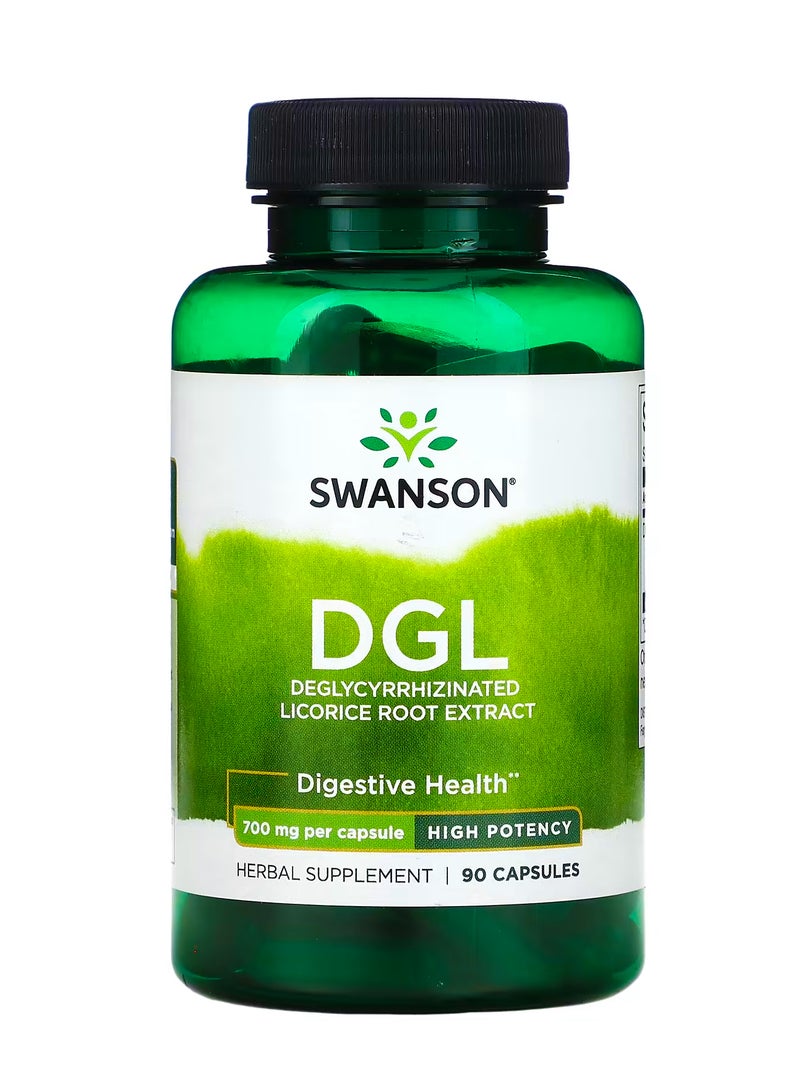 سوانسون DGL ، فعالية عالية ، 700 ملجم ، 90 كبسولة
