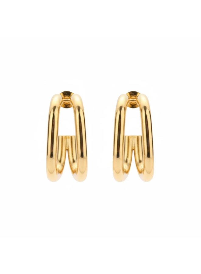 Bariq The Arc Double Hoops - Tarnish Free - Image 2