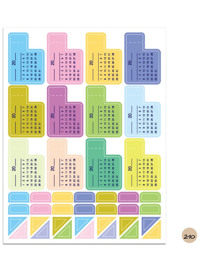 NIBEMINENT 12-Piece Planner Label Sheets Multicolour - Image 5