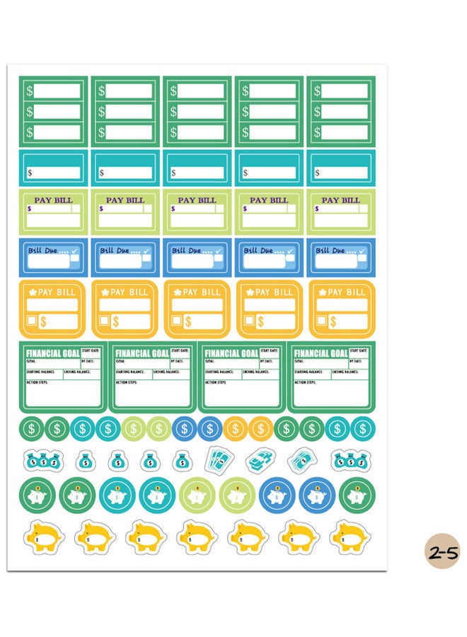 NIBEMINENT 12-Piece Planner Label Sheets Multicolour - Image 3