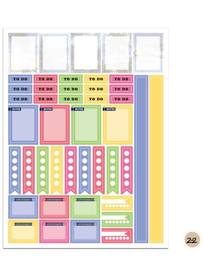 NIBEMINENT 12-Piece Planner Label Sheets Multicolour - Image 4