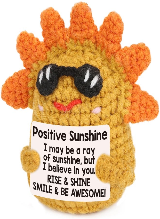 MY-ALVVAYS Mini Positive Sunshine Graduation Decorations 2025 for Teen, Fathers Day Birthday Gifts for Women Friends Sister, Get Well Soon Feel Better Gift, Inspirational Crochet Emotional Coworker Support Decor - Image 1