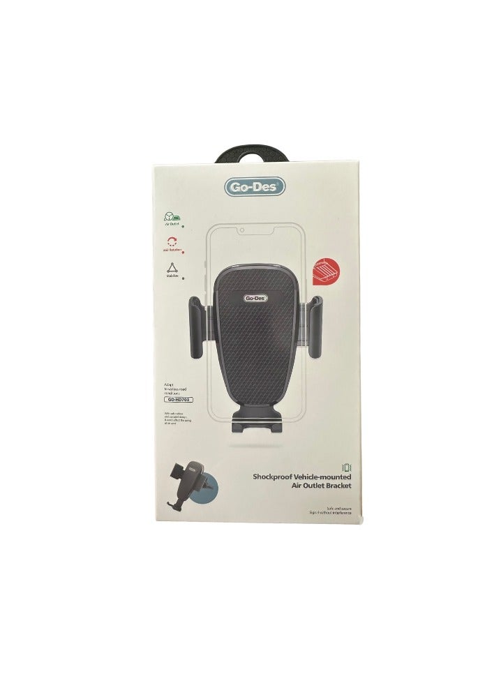GO-DES Go Des Car Air Conditioner Vent Mount Mobile Holder GD HD 703 Black - Image 4