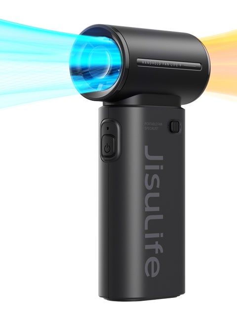 Jisulife Elec 9  Handheld Turbo Fan with Adjustable Speeds  5000mAh Rechargeable Battery