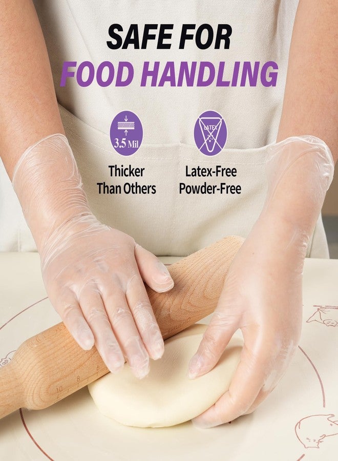 FINITEX Clear Vinyl Disposable Gloves Food Safe Latex-Free Food Prep Work Multipurpose Gloves Box of 100 - Image 2