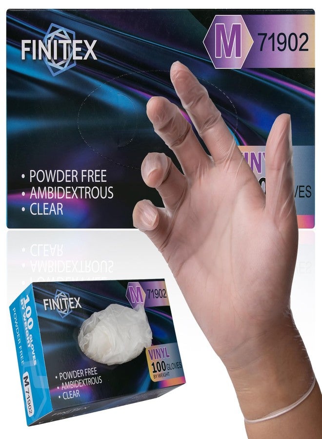 FINITEX Clear Vinyl Disposable Gloves Food Safe Latex-Free Food Prep Work Multipurpose Gloves Box of 100 - Image 1