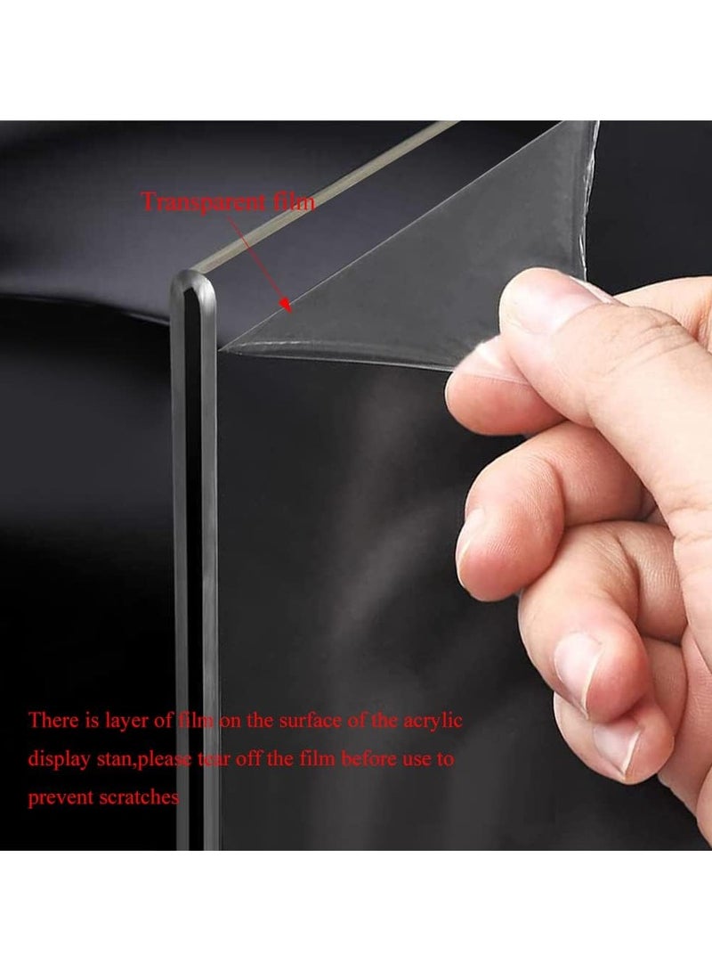 TPGP 2 Pcs A5 Acrylic Sign Holder, Acrylic Poster Menu Holder, A5 Perspex Leaflet Display Stands, Acrylic L-Shaped Base Menu Holders for Tables in Restaurant, Hotel, Office, Shop, Stall, Exhibition - Image 3