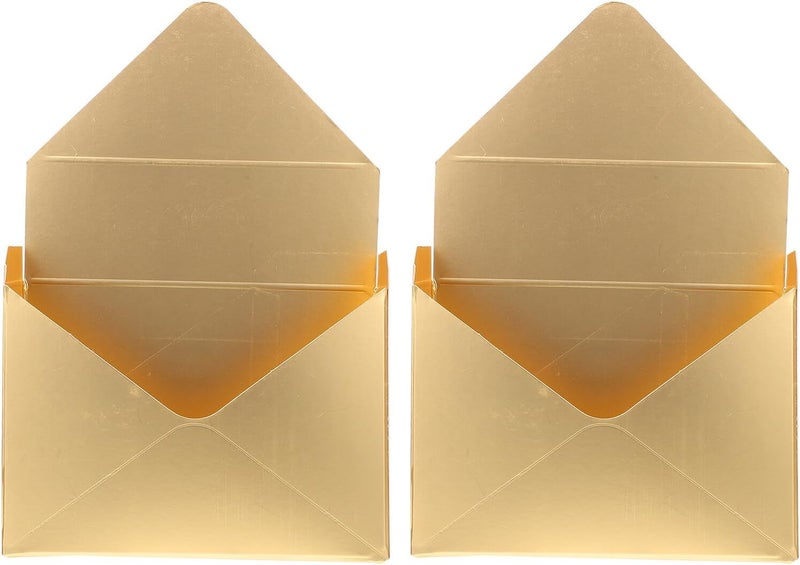 COOPHYA 2pcs Paperboard Envelope Flower Boxes Floral Packaging Wrap for Bouquet Storage and Florist Use with Gold Detail - Image 1