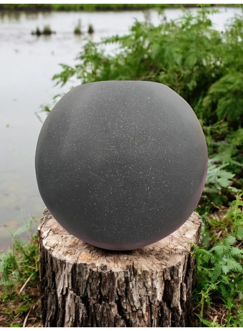 color zone pottery Indoor and outdoor planters with a sturdy and durable construction, ideal for larger plants. Prevents discoloration and cracking caused by sun exposure. Waterproof, sun-resistant, and weather-resistant. Fiber, 25 cm - Dark Gray - Image 1