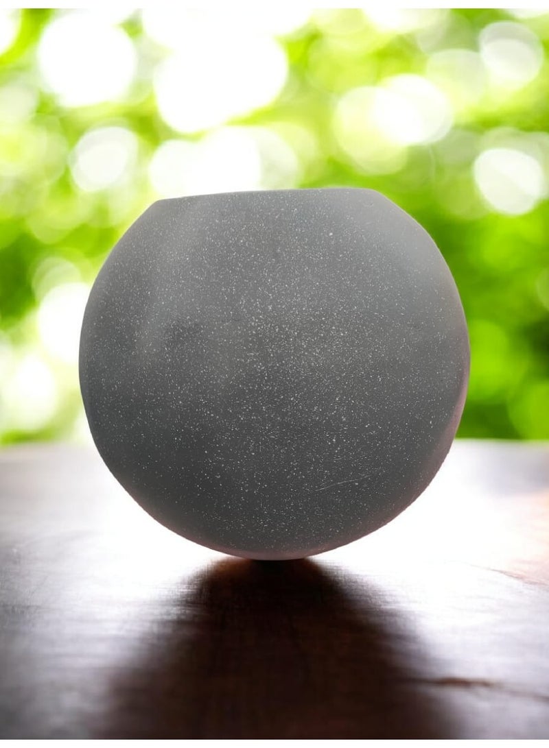 color zone pottery Indoor and outdoor planters with a sturdy and durable construction, ideal for larger plants. Prevents discoloration and cracking caused by sun exposure. Waterproof, sun-resistant, and weather-resistant. Fiber, 25 cm - Dark Gray - Image 2